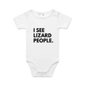 Infant's White – I SEE LIZARD PEOPLE.™ Statement One-Piece