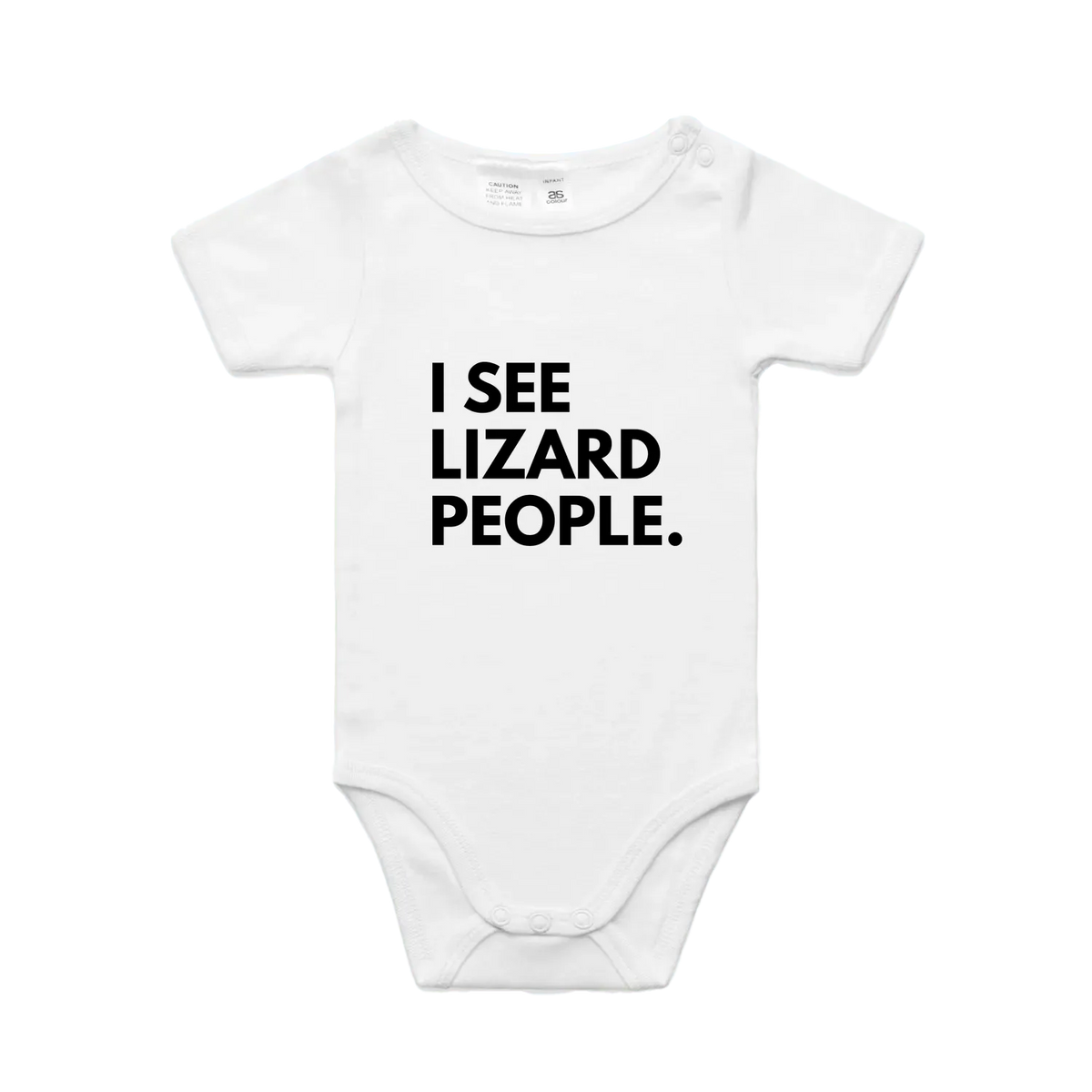 Infant's White – I SEE LIZARD PEOPLE.™ Statement One-Piece