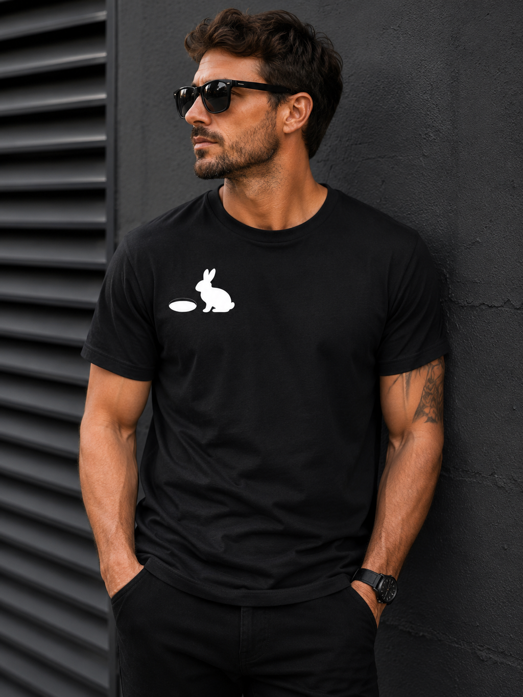 Men's Black – DOWN THE RABBIT HOLE.™ Statement T-Shirt