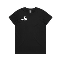 Women's Black – DOWN THE RABBIT HOLE.™ Statement T-Shirt
